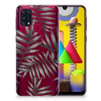 Samsung Galaxy M31 | TPU Case | Leaves Grey - thumbnail