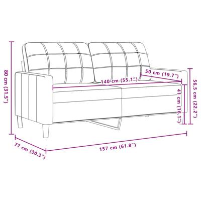3-delige Loungeset stof taupe