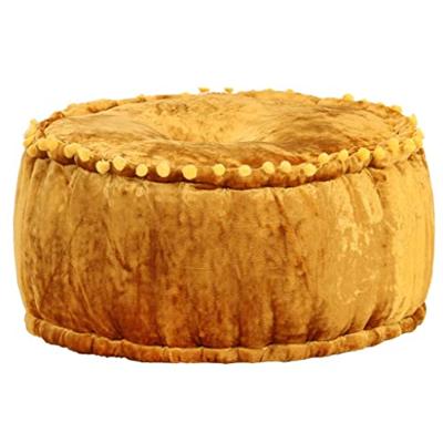 VidaXL Poef rond 40x20 cm fluweel mosterdkleurig VidaXL Poef rond 40x20 cm fluweel mosterdkleurig