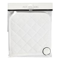 Creativ Company Pannenlappen wit 20x20cm, 1 paar - thumbnail