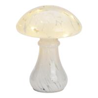 Paddenstoel met 20 LED's, 6/18 uur timer, van wit glas (B/H/D) 18 x 25 x 18 cm - thumbnail