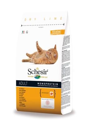 Schesir Cat Adult Maintenance Kip, droog kattenvoer voor volwassen katten, zak, 1,5 kg