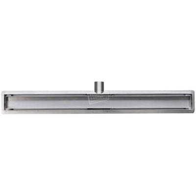 Wiesbaden douchegoot met tegelrooster en flens 80 x 7 cm RVS