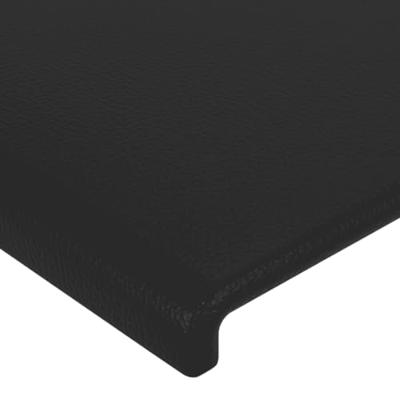 Boxspring met matras kunstleer zwart 140x190 cm