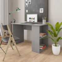VidaXL Bureau 110x60x73 cm bewerkt hout grijs - thumbnail