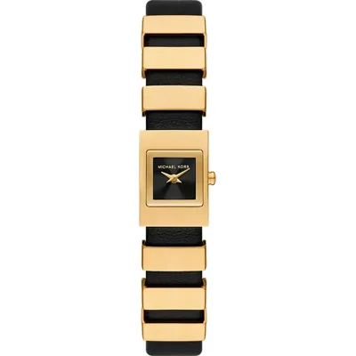 Horlogeband Michael Kors MK4887 Leder Zwart 12mm