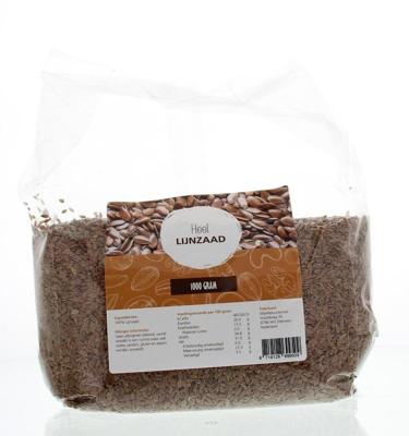MijnNatuurwinkel Lijnzaad heel 1 Kilogram MijnNatuurwinkel Lijnzaad heel 1 Kilogram