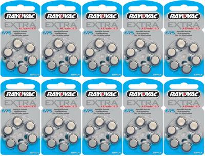 Rayovac gehoorapparaat batterijen - Type 675 - 10 x 6 stuks