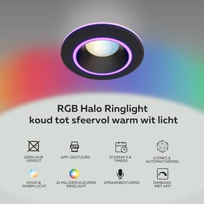 Circle Smart inbouwspotHalo zwart - 5301001000