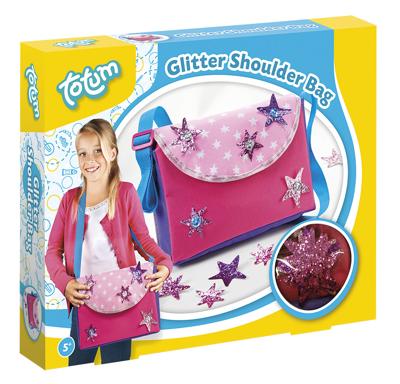 knutselset Glitter Shoulder Bag meisjes polyester roze knutselset Glitter Shoulder Bag meisjes polyester roze