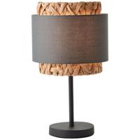 Brilliant TafellampWaterlilly rotan met grijze stof - 94551/22 - thumbnail