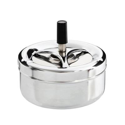 Asbak Excellent Houseware Met deksel Draaiend Zilverkleurig Multicolour metaal Roestvrij staal Ø 9,5 cm