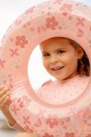 Little Dutch pink flower zwemring, 50cm - thumbnail