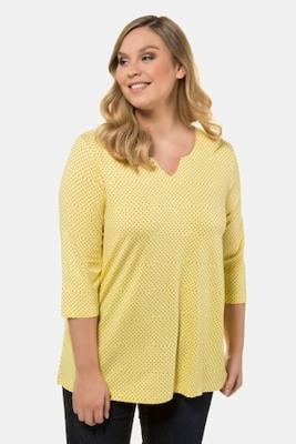 Ulla Popken Shirt, A-lijn, V-hals, 3/4 mouwen - Grote Maten Ulla Popken Shirt, A-lijn, V-hals, 3/4 mouwen - Grote Maten