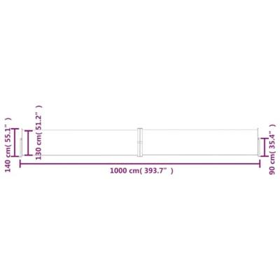 Windscherm uittrekbaar 140x1000 cm bruin Windscherm uittrekbaar 140x1000 cm bruin