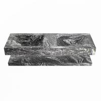 MONDIAZ ALAN-DLUX 130cm planchet Lava. Vrijhangende wastafel CLOUD dubbel zonder kraangat, kleur Lava. - thumbnail