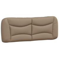 Bedframe met hoofdbord kunstleer cappucinnokleurig 140x190 cm - thumbnail