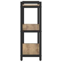 Boekenkast artisanaal eikenkleurig 60 x 30 x 83 cm Bewerkt hout - thumbnail