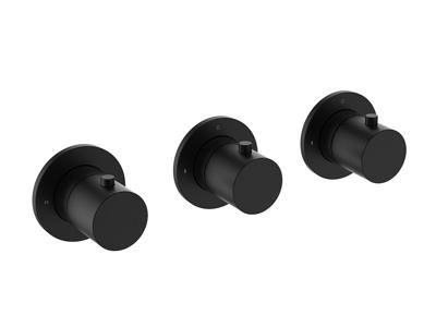 Afbouwdeel Thermostatische Douchekraan BWS Cemal Met 2 Stopkranen Mat Zwart