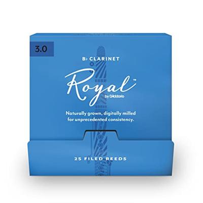 D&apos;Addario Woodwinds RCB0130-B25 Royal Bb klarinetriet, sterkte 3.0, 25 stuks, filed