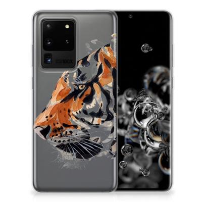 Smartphone hoesje Samsung Galaxy S20 Ultra Watercolor Tiger