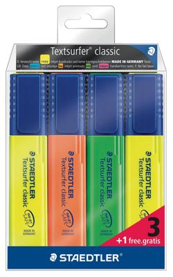 Markeerstift staedtler 364 textsurfer 3+1 gratis