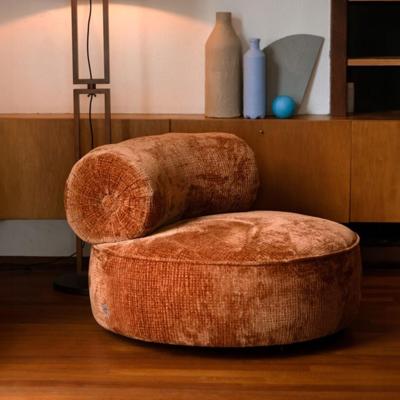 Dutchbone Fauteuil 'Tilbury' Chenille, kleur Oranje Dutchbone Fauteuil 'Tilbury' Chenille, kleur Oranje