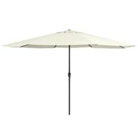 Parasol met metalen paal 390 cm zandwit - thumbnail
