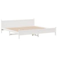 Bedframe zonder matras massief grenenhout wit 180x200 cm - thumbnail