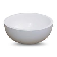 Waskom Luca Sanitair Rond 39x39x17 cm Mineral Stone 8 mm Dik Glans Wit Luca Sanitair - thumbnail
