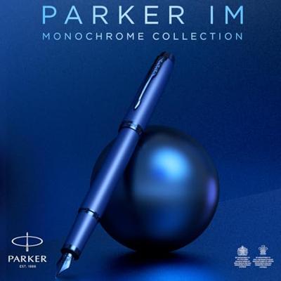 Parker IM Monochrome Blue balpen, medium, giftbox Parker IM Monochrome Blue balpen, medium, giftbox