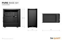 BeQuiet PURE BASE 501 Airflow Window Black Midi-tower PC-behuizing Zwart - thumbnail