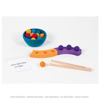 Goki houten kleursorteerspel spiraal, 29dlg. Goki houten kleursorteerspel spiraal, 29dlg.