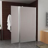 BWS Zijwand Met Scharnierprofiel Rechts En Geheel Mat Glas 35x200 cm 10mm NANO Coating - thumbnail