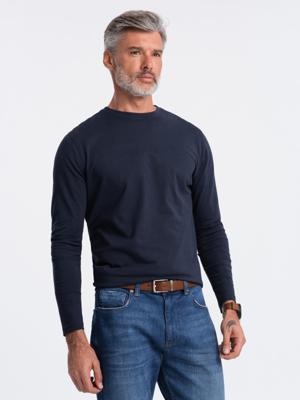 Ombre - Todi - Longsleeve Heren - Navy - Blauw