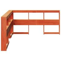 Boekenkast Hoofdeinde L-vormig 140 cm grenenhout wasbruin - thumbnail