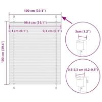 VidaXL Plissé rolgordijn 100x100 cm stofbreedte 99,4 cm antraciet - thumbnail