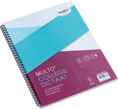 Collegedictaat Multo A4 ruit 5x5mm 23-gaats 160 pagina's 80gr wit