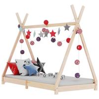VidaXL Kinderbedframe massief grenenhout 70x140 cm - thumbnail