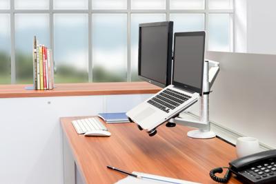 Neomounts fpma-d300notebook flatscreen- en notebook bureausteun zilver
