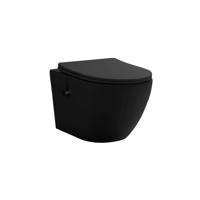 Wandcloset BWS Tado Pro met Bidetkraan Tornado Spoeling Mat Zwart 52.5 cm (incl. Zitting) - thumbnail