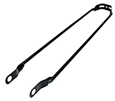 spatbordstang 28 mat zwart