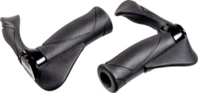 Handvatpaar Ergotec MF2 large kraton / aluminium 130+130 mm - zwart Handvatpaar Ergotec MF2 large kraton / aluminium 130+130 mm - zwart