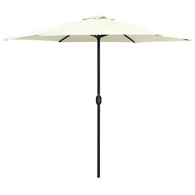 VidaXL Parasol met aluminium paal 270x246 cm zandwit