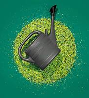 Gerecyclede gieter 10 liter met broeskop antraciet - thumbnail