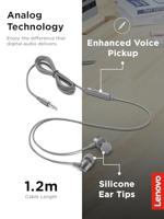 Hoofdtelefoon met microfoon Lenovo GXD1J77354 Grijs - thumbnail