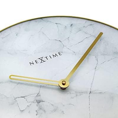 NeXtime ne-8189wi wandklok marble ø 40 cm wit