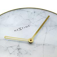 NeXtime ne-8189wi wandklok marble ø 40 cm wit - thumbnail