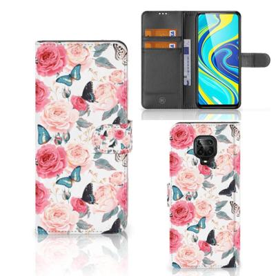 Xiaomi Redmi Note 9 Pro | Note 9S Hoesje Butterfly Roses Xiaomi Redmi Note 9 Pro | Note 9S Hoesje Butterfly Roses