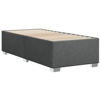 Boxspring met matras stof donkergrijs 90x190 cm - thumbnail